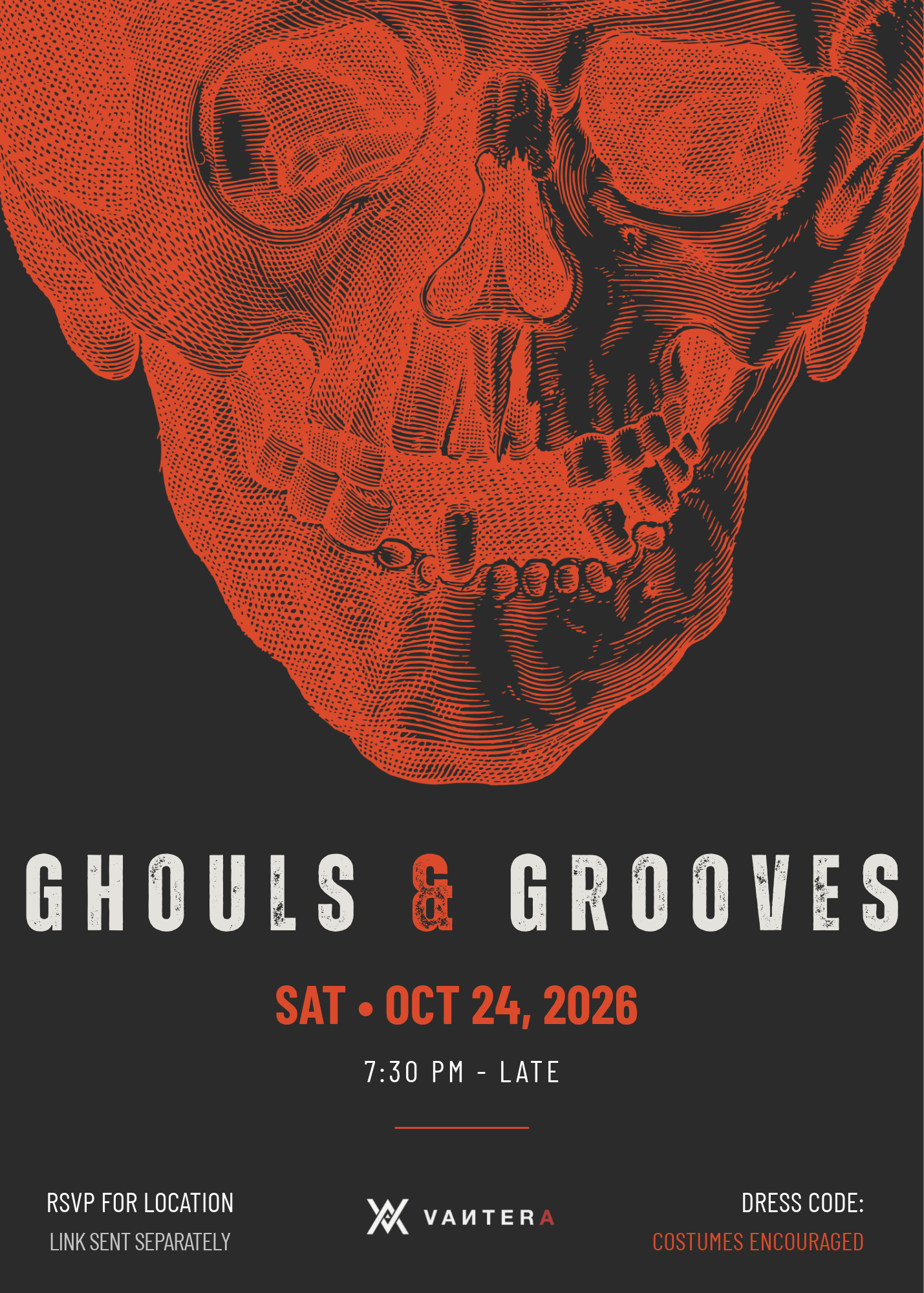 Ghouls & Grooves event flyer